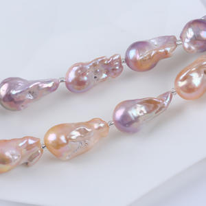 18cm14-16mm Natural Freshwater <b>Pearl</b> Bracelet Purple Baroque Bead DIY Handmade Jewelry White-Color <b>Loose</b> <b>Pearls</b> From Zhuji - Product Image 4