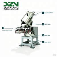 Machine de palettisation automatique pour sacs de riz, de ciment et d'aliments pour animaux (10 kg-50 kg) avec manipulateur robotique personnalisable pour la manutention de cartons/boîtes