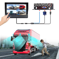 Caméra embarquée pour camion-citerne de marque bien conçue, enregistreur vidéo DVR, kit H.264, protocole 232, 4 caméras, écran tactile 360