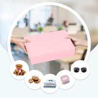 Boîte d'expédition en carton ondulé pliable en gros, taille et couleur personnalisées, logo estampé à chaud, emballage plat pour l'expédition de cadeaux