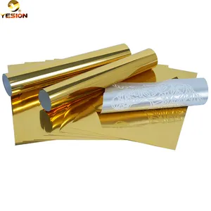 Foil PET Film High Heat Transfer Pet Clothes Gold Silver High Tech Fabric Golden Roll 30cm 60cm Foil DTF Film