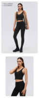 Soutien-gorge de sport yoga haute intensité pour femme, effet galbant dos, bretelles en T, absorption des chocs, séchage rapide, extensible dans quatre directions, col en U