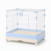 Cage pour chien moderne et spacieuse avec plateau amovible facile à nettoyer, maison pour animaux de compagnie en plastique pour chiens, lapins, chats
