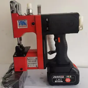Mini máquina de cierre de bolsas de arroz gk9 de doble aguja de alta capacidad con batería