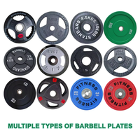Vente en gros usine, personnalisable, OEM, plaques de poids standard en acier massif et fonte avec revêtement en caoutchouc, haltères réglables, plaques de barre