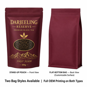 Sachets <span class=keywords><strong>de</strong></span> thé noir <span class=keywords><strong>de</strong></span> Darjeeling <span class=keywords><strong>de</strong></span> l'Himalaya refermables, à fond plat, <span class=keywords><strong>pour</strong></span> emballage alimentaire <span class=keywords><strong>de</strong></span> thé en vrac <span class=keywords><strong>de</strong></span> première récolte – Idéal comme cadeau - Product Image 4