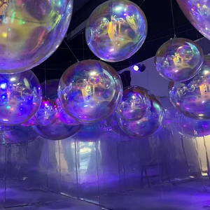 Óng ánh sáng bóng quả bóng lớn bong bóng khổng lồ quả bóng rõ ràng lớn Inflatable phản chiếu kim loại gương Spheres bóng cho trang trí - Product Image 5