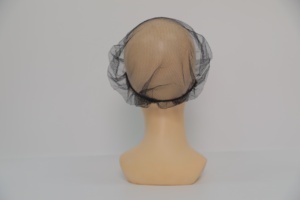 Redes de red de pelo redondo de cabeza negra de Chef para comida, redecillas de cocina, gorro desechable elástico suave negro, redecilla para el pelo - Product Image 3