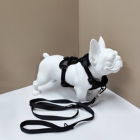 Diseño de moda Negro Rojo Verde Color Transpirable Veterinario con hebilla ajustable Arnés y correa para perros con relleno suave Conjunto para caminar al aire libre