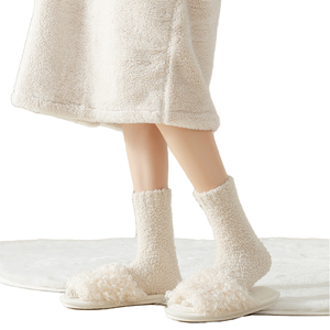 Pantofole in peluche da <span class=keywords><strong>donna</strong></span> Casual Casual da <span class=keywords><strong>donna</strong></span> in maglia spessa e Casual con Design antiscivolo con Logo personalizzato colorato - Product Image 2