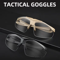 Demi-monture en plastique PC ultra-légère de camouflage tactique avec emballage pour l'équitation, le tir, les lunettes de sécurité tactiques