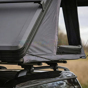 Carpa de techo grande para 2-3 personas, doble capa, con bolsa para zapatos, carcasa de aluminio, para coche, tipo Dachzelte, de techo rígido. - Product Image 4