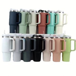 Vaso de Acero Inoxidable de 40 oz de Gran Capacidad para Auto con Asa y Pajita - Botella de Agua Portátil Personalizable - Product Image 4