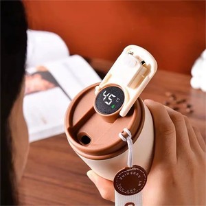 Özel Logo sıcaklık göstergesi paslanmaz çelik yalıtımlı seyahat 450ml kahve bardağı akıllı LED dijital termal kahve kupa bardak - Product Image 4