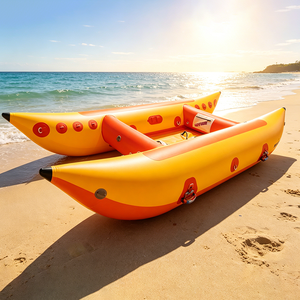 Bateau banane gonflable pliable en PVC de 12 pieds, robuste et personnalisé, type Thundercat, catamaran 4 places pour sports nautiques en eaux vives - Product Image 5