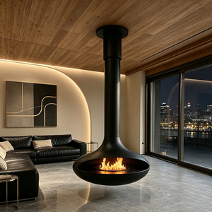 Cheminée à bois moderne noire de style chinois, <span class=keywords><strong>prix</strong></span> d'usine 2026, pour la maison - Product Image 1