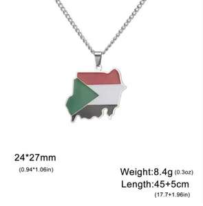 Venta al por mayor República de <span class=keywords><strong>Sudán</strong></span> <span class=keywords><strong>del</strong></span> <span class=keywords><strong>Sur</strong></span> <span class=keywords><strong>mapa</strong></span> bandera colgante collares plata oro Color esmalte <span class=keywords><strong>Sur</strong></span> <span class=keywords><strong>Sudán</strong></span> mapas étnicos joyería regalos - Product Image 5