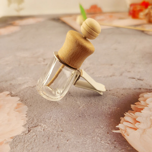 Harga Murah 8ml botol parfum bening tutup kayu penyegar udara penyebar mobil klip ventilasi kosong grosir - Product Image 5