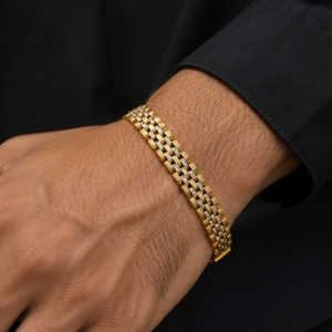 22K Gold Diamond Designer <b>Bracelet</b> for Men and Women Luxury Chain <b>Bracelet</b> Elegant Wedding Party Wear Jewelry - Product Image 5