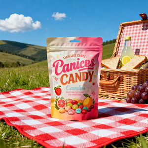 Kantong Stand Pouch Cetak Logo Kustom untuk Permen Lolipop, Multi-layer BOPP/AL/PE, Tahan Air, Anti Lembab, Tahan Lama, untuk Makanan, Permen Karet, Jelly - Product Image 4