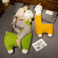Coussin long en coton PP pour lit, poupée mouton, cadeau d'anniversaire pour enfants et jeunes, adorable coussin, poupée en peluche alpaga, jouets super doux