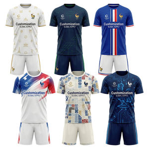 Custom Sublimatie Frankrijk Voetbalfan Uniform Voetbalshirt 2026 WK Voetbal Uniformen Ademend Snel Droog Shirt OEM - Product Image 1