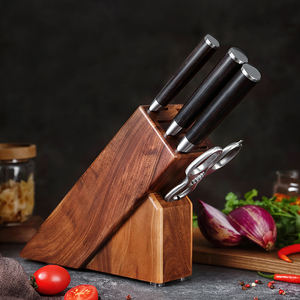 XINZUO 5 pièces professionnel <span class=keywords><strong>japonais</strong></span> <span class=keywords><strong>damas</strong></span> acier Pakka manche en <span class=keywords><strong>bois</strong></span> ensembles de couteaux de cuisine avec bloc en <span class=keywords><strong>bois</strong></span> <span class=keywords><strong>ciseaux</strong></span> accessoires - Product Image 2