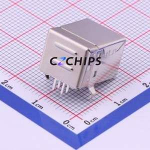 U-B-M4DD-W-1 USB Connector Bent Lead Through Hole Connector Type-B USB 2.0 Female Right Angle Insert - Product Image 2