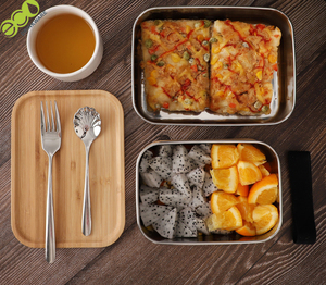 GF004 Contenant <span class=keywords><strong>alimentaire</strong></span> <span class=keywords><strong>en</strong></span> acier inoxydable avec couvercle <span class=keywords><strong>en</strong></span> <span class=keywords><strong>bambou</strong></span> écologique sans plastique de qualité <span class=keywords><strong>alimentaire</strong></span> Boîte à lunch Boîte bento Vente <span class=keywords><strong>en</strong></span> gros - Product Image 4