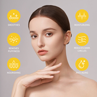 Crème réparatrice naturelle pour le contour des yeux à marque privée avec caféine et peptides pour le traitement des cernes