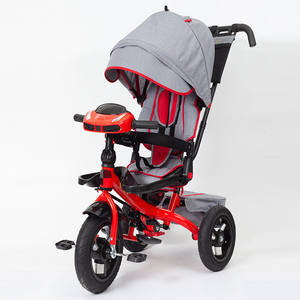 Satu Mobil Multi-Tujuan Dapat Mendorong dan Naik Anak Sepeda Roda Tiga Sepeda 1-6 Tahun Bayi Bahan Dolly/Lipat Sepeda Roda Tiga dengan Musik - Product Image 4