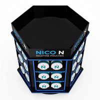 Présentoir rotatif personnalisé en acrylique pour sachets de nicotine, idéal pour les unités de snus et la vente de sachets de nicotine en magasin de tabac