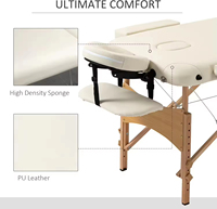 Table de massage pliable portable en cuir synthétique moderne de haute qualité, confortable et durable, idéale pour les salons de beauté, les spas et les massages thaïlandais.