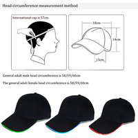 Le luci Ultra luminose si illuminano al buio cappello da Baseball a LED Unisex