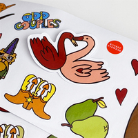 Feuilles d'autocollants décoratifs personnalisés en vinyle, découpés à la forme, résistants à l'huile, aux UV et à l'eau, autocollants pour enfants, pour journal, gobelet, bricolage