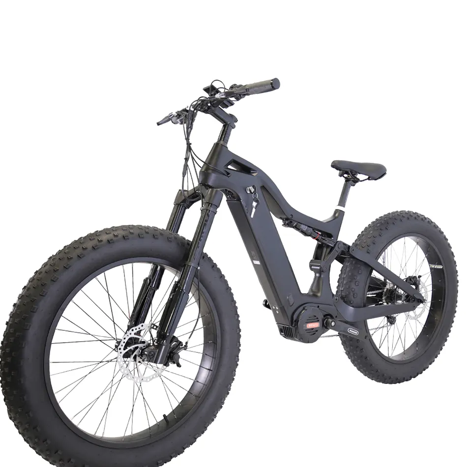 Joebikes 9 אופניים חשמליים מהירות מחוץ לכביש 26 אינץ '4.5 "צמיגים מרכז אופניים שלג מנוע