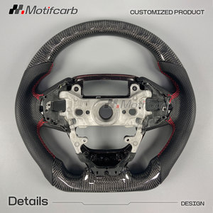 Volante de fibra de carbono con diseño de molduras rojas personalizadas para Honda Civic 10ª generación Type-R FK8 Si Coupe CR-V 2016-2021 - Product Image 6