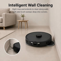 Robot Vacuum Cleaner OEM RC800 yang telah ditingkatkan, untuk pembersihan basah dan kering, dengan navigasi LDS, kontrol suara pintar, dan untuk rumah tangga.