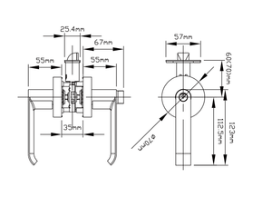 Satin Nickel nội thất sóng cửa đòn bẩy khóa doorlock cửa trước xử lý Home Door Handle khóa - Product Image 6