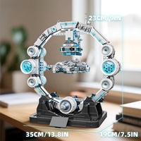 1196 adet uzay istasyonu kaldırma uzay gemisi yapı taşları Set yaratıcı DIY süspansiyon uzay aracı tuğla modeli oyuncak işıkları ile