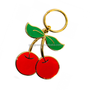 Tùy Chỉnh Đơn Giản Trái Cây Keychain Dâu Đào Anh Đào Kim Loại Mặt Dây Chuyền Keyring Thời Trang Túi Quyến rũ Nhỏ Keyring Phụ Kiện Phụ Nữ Quà Tặng - Product Image 3