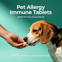 Comprimés de Soin Immunitaire pour Animaux de Compagnie OEM ODM Marque Privée Quercétine pour le Soutien des Allergies Confort Peau et Pelage Tous Âges Chiens Chats Personnalisé