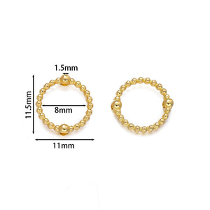 Anillo con cuentas de aleación de zinc, apertura de 11x11,5 mm, accesorios de joyería DIY, estilo dulce para la fabricación de pulseras y collares - Product Image 2