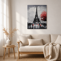 Peinture sur toile encadrée DIY par numéros, 40x50cm, motif Tour Eiffel de Paris, paysage urbain, meilleure vente