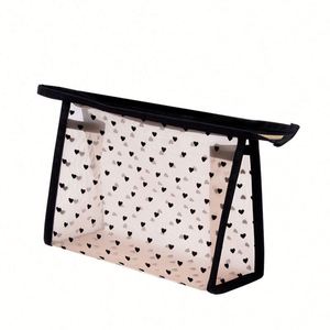 Mesh Makeup Zipper Toiletry Set Print Bags 3D Heart-Shaped Storage Pouch Nylon Purse Bag for <b>Travel</b> Promotion <b>Gift</b> - Product Image 1