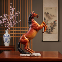 Sculpture de cheval en résine, figurine écologique, cadeau anime pour la décoration Feng Shui de la maison et usage professionnel, statue de cheval de luxe pour la décoration