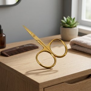ASAP Precision Pedicure <b>Scissors</b> Curved Blade Stainless Steel Foldable Right-Handed Eyebrow Mustache <b>Beards</b> Grooming Expertly - Product Image 3