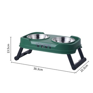 Bol double surélevé pliable vintage - Réglable sur 3 niveaux - Vente en gros - Product Image 3