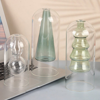 Vente directe d'usine vase en verre soufflé à la main en forme de gourde à haute teneur en borosilicate