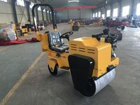 Rodillo Vibratorio de Dos Tambores para Construcción, Motor de 6 HP, Fuerza Excitante de 28 KN
